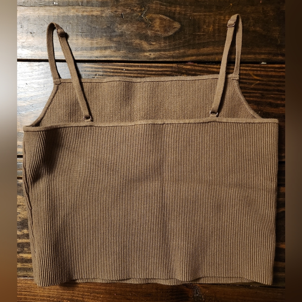 Reformation Tan Ribbed Knit Top - Picture 3 of 4